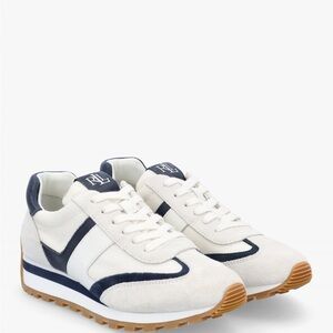 Lauren Ralph Lauren White and Navy Women's Sneakers